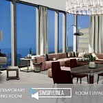 Contemporary Living Room sims 4 cc1