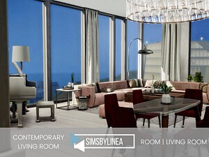 Contemporary Living Room sims 4 cc1