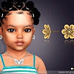 Daisy Stud Earrings For Toddlers sims 4 cc