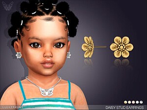 Daisy Stud Earrings For Toddlers sims 4 cc