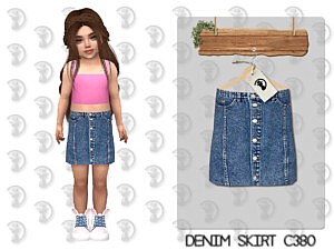 Denim Skirt C380 sims 4 cc