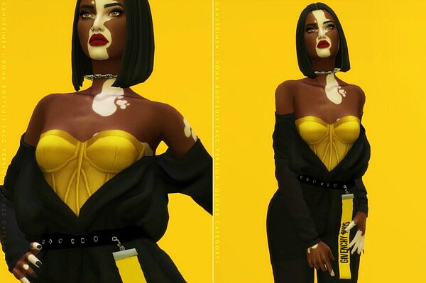 Dona Top and Bodysuit from Candy Sims 4