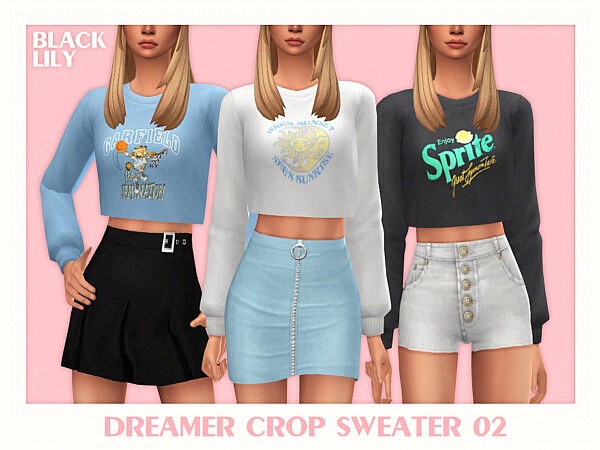 Dreamer Crop Sweater 02 by Black Lily from TSR