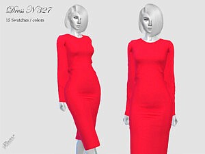Dress N327 sims 4 cc