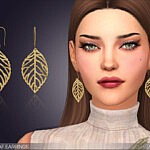 Drop Leaf Earrings sims 4 cc