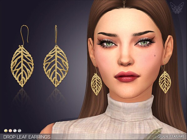 Drop Leaf Earrings by feyona from TSR