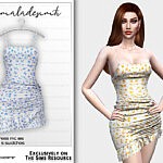 Floral Print Dress sims 4 cc