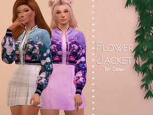 Flower Jacket sims 4 cc