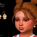 Flower Toddler Earrings sims 4cc