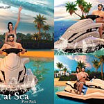 Fun at Sea Pose pack sims 4 cc