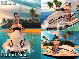 Fun at Sea Pose pack sims 4 cc
