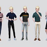 Grant Tucked Polo Shirts Boys sims 4 cc