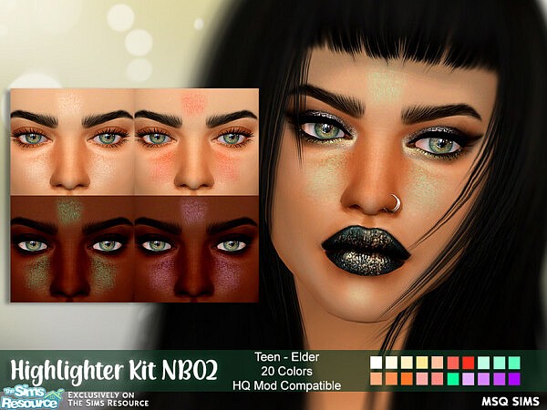 Highlighter Kit NB02 sims 4 cc