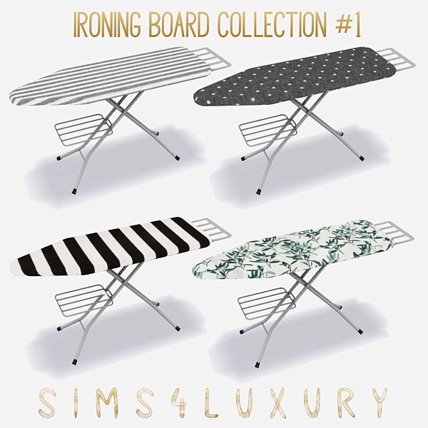 Coffee Table, Ironig Board and Rugs Collection from Sims4Luxury