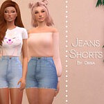 Jeans Shorts sims 4 cc