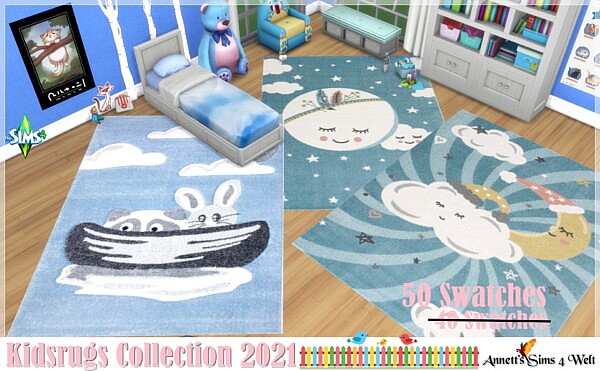 Kids Rugs Collection 2021 from Annett`s Sims 4 Welt
