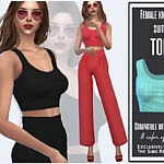 Knitted suit top sims 4 cc