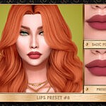 LIPS PRESET 8 sims 4 cc