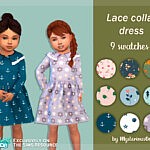Lace collar dress sims 4 cc