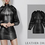 Leather Dress sims 4 cc