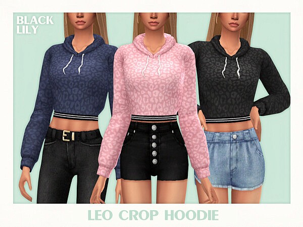 Leo Crop Hoodie by Black Lily from TSR