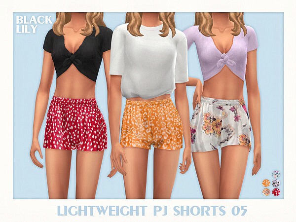 Lightweight PJ Shorts 05 sims 4 cc