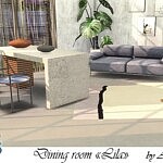 Lila dining furniture and decor sims 4 cc