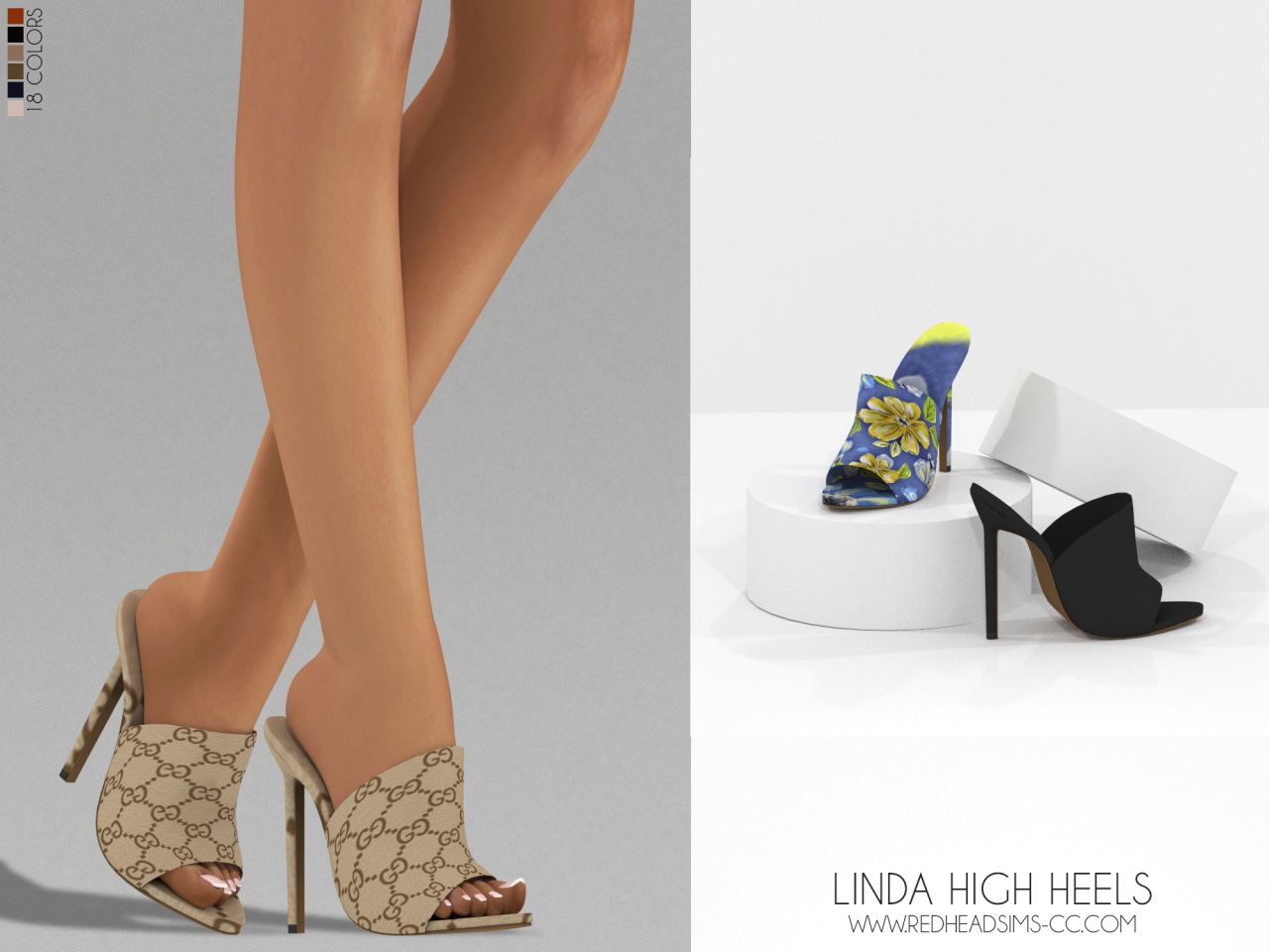 Linda High Heels from Red Head Sims â€¢ Sims 4 Downloads