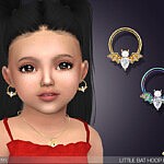 Little Bat Hoop Earrings For Toddlers sims 4 cc