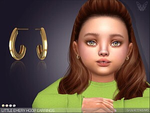 Little Emery Hoop Earrings For Toddlers sims 4 cc