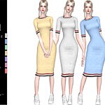 Lori Rib Knit Midi Dress sims 4 cc