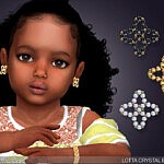 Lotta Crystal Earrings For Toddlers sims 4 cc