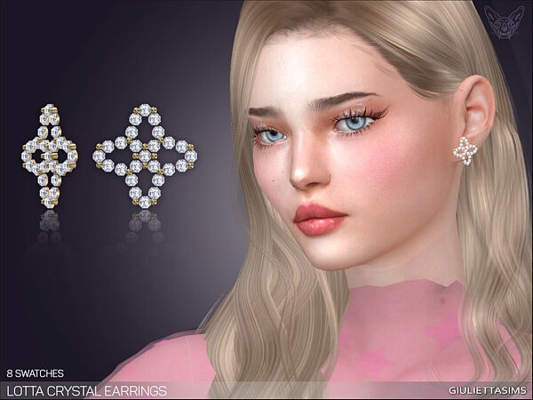 Lotta Crystal Earrings by feyona from TSR