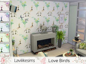 Love Birds Walls sims 4 cc