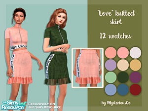 Love knitted skirt sims 4 cc