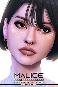 MALICE Chain Piercing Collection sims 4 cc
