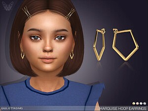 Marquise Hoop Earrings For Kids sims 4 cc