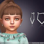 Marquise Hoop Earrings For Toddlers sims 4 cc