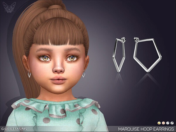 Marquise Hoop Earrings TG by feyona from TSR