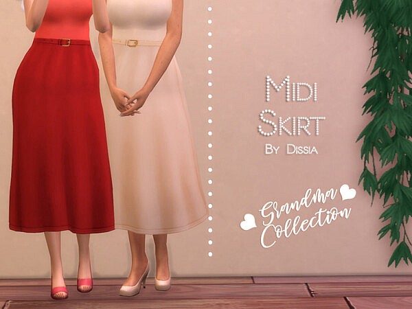 Midi Skirt Grandma Collection by Dissia from TSR