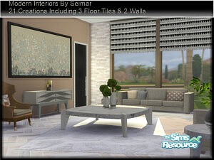 Modern Interiors Living Set sims 4 cc