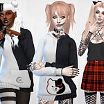 Monokuma Makeup sims 4 cc