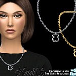 NataliS Teddy bear pendant necklace sims 4 cc