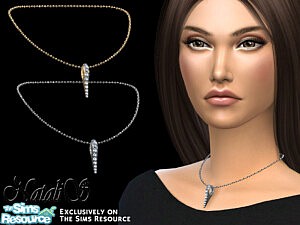 Needle necklace short sims 4 cc