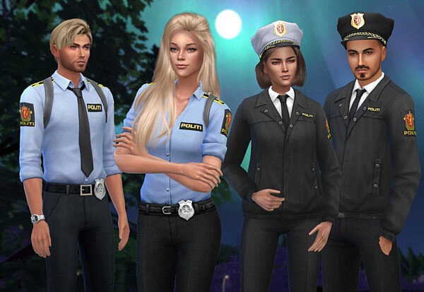 Norwergian Police uniform sims 4 cc