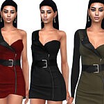 One Shoulder Formal Dresses sims 4 cc