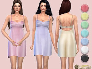Open back Silhouette Dress with Top sims 4 cc