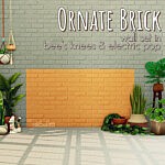 Ornate Brick Wall Set sims 4 cc