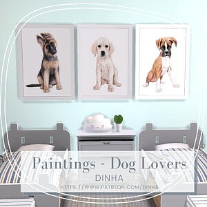 Painting Dog Lovers Free sims 4 cc
