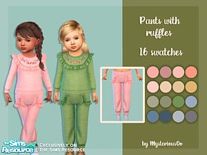 Pants with ruffles sims 4 cc